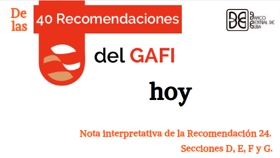 Imagen relacionada con la noticia :Nota interpretativa de la Recomendación 24 del GAFI. Secciones D, E, F y G